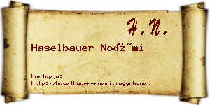 Haselbauer Noémi névjegykártya